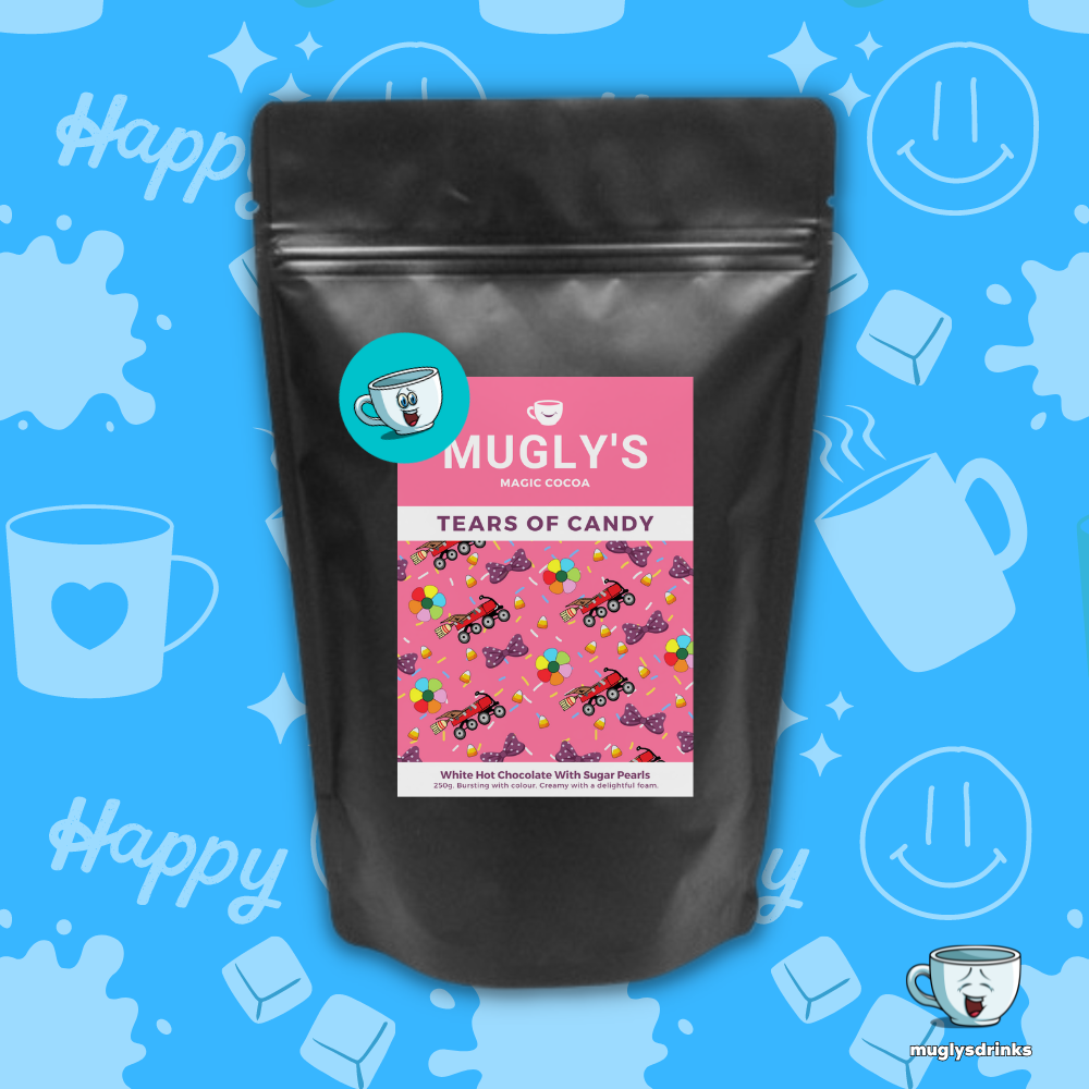 Tears Of Candy: Sadness Inspired - White Hot Chocolate With Sugar Pearls - 250g