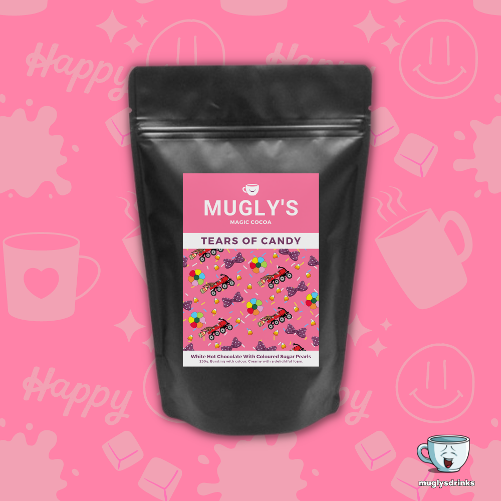 Tears Of Candy: Bing Bong Inspired White Hot Chocolate With Sugar Pearls - 250g